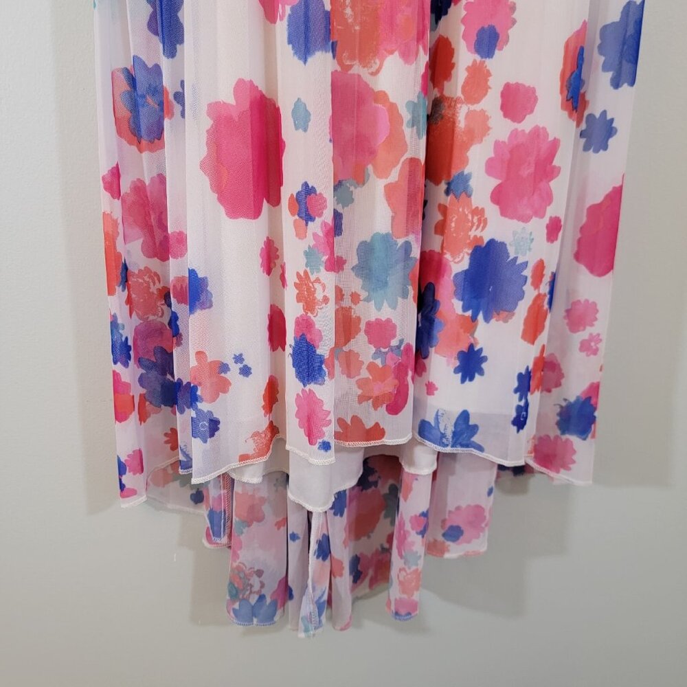 Speechless‎ Dress Pink Blue Floral Asymmetric Sleeveless Party Dress Girls Sz 12 - Picture 2 of 8